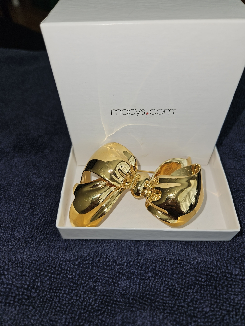 Monet Gold Bow Brooch